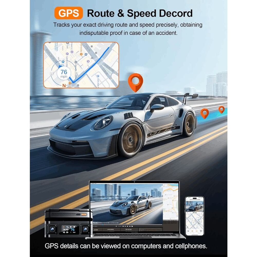KEYROO R4-4K 360° 4-Channel Dash Camera - Picture 9 of 9